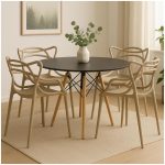 Cadeira Interlocutor ALLEGRA para Escritório ou Jantar – Polipropileno – Cor AREIA – 48009 CT Móveis para Escritório 17