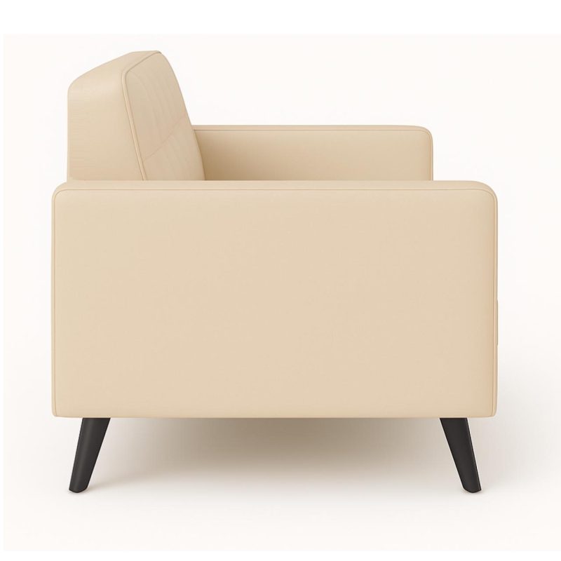 Poltrona para Escritório ROMA 03 Lugar – Corino – Cor AREIA – 60063 CT Móveis para Escritório 4