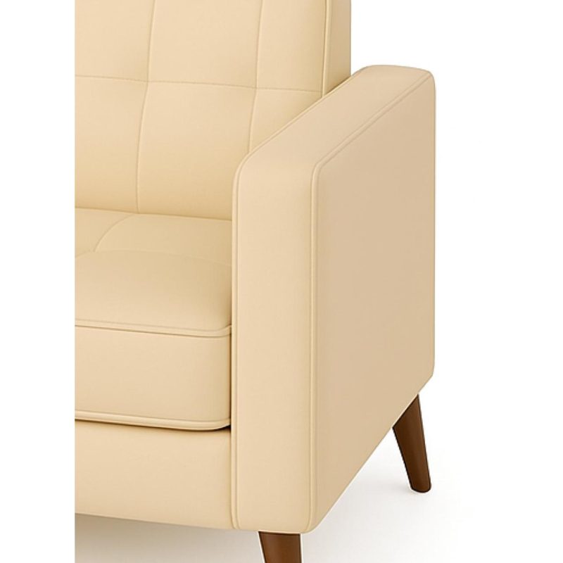 Poltrona para Escritório ROMA 02 Lugar – Corino – Cor AREIA – 60062 CT Móveis para Escritório 5
