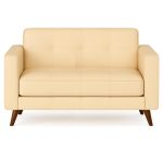 Poltrona para Escritório ROMA 02 Lugar – Corino – Cor AREIA – 60062 CT Móveis para Escritório 9