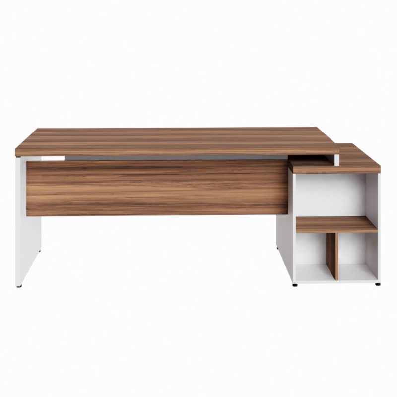 Mesa PEDESTAL RETA (03 Gav.) – 1,92X0,70m – WORKSTART – NOGAL SEVILHA/BRANCO- 34405 CT Móveis para Escritório 5
