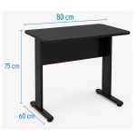 Mesa Escritório 0,80×0,60m – JOB – PRETO/PRETO – 43088 CT Móveis para Escritório 10