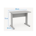 Mesa Escritório 0,80×0,60m – JOB – CINZA/CINZA – 43087 CT Móveis para Escritório 10