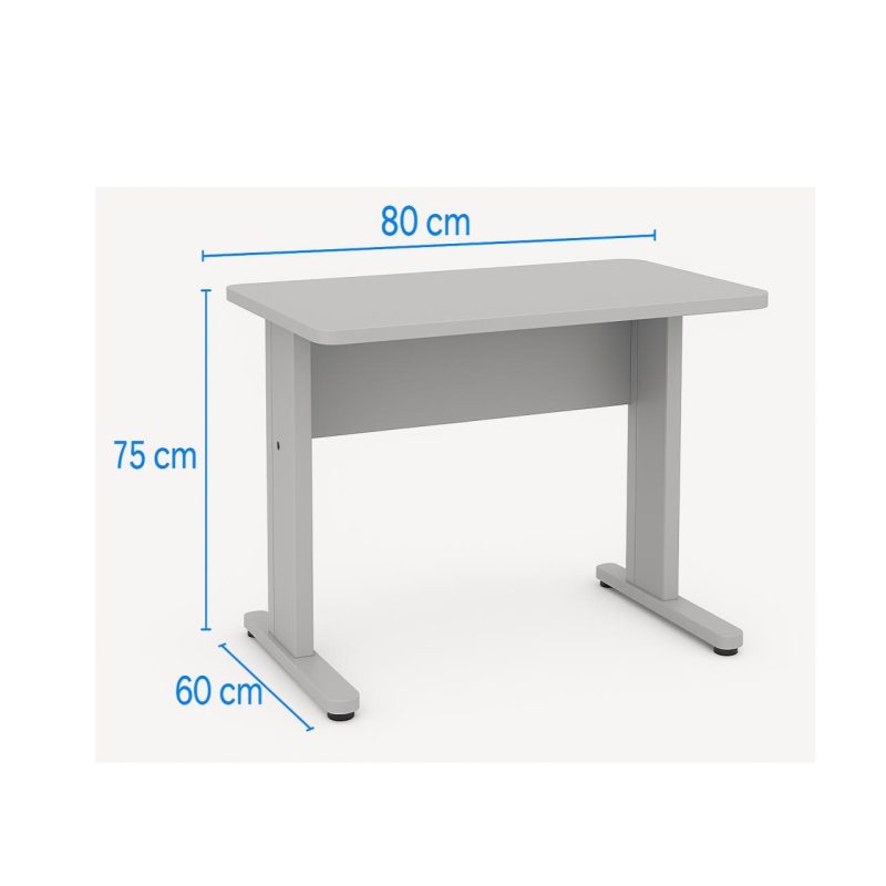 Mesa Escritório 0,80×0,60m – JOB – CINZA/CINZA – 43087 CT Móveis para Escritório 5