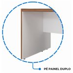 Mesa Escritório PRESIDENTE c/ Armário Pedestal – 1,82×1,80m – NOGAL SEVILHA/BRANCO – 34602 CT Móveis para Escritório 20