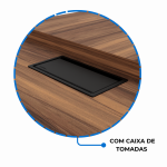 Mesa Escritório PRESIDENTE c/ Armário Pedestal – 1,82×1,80m – NOGAL SEVILHA/BRANCO – 34602 CT Móveis para Escritório 27
