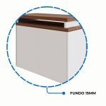 Armário Baixo 03 Gavetas e Porta (MISTO) – NOGAL SEVILHA/BRANCO – 34422 CT Móveis para Escritório 16