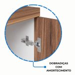 Armário Alto Credenza com Nicho – 1,61×1,20×0,45m – NOGAL SEVILHA/BRANCO- 34415 CT Móveis para Escritório 21