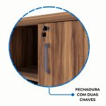 Armário Baixo GOLD Credenza ESPECIAL – 1,60×0,73×0,45m – NOGALSEVILHA / BRANCO – 34502 CT Móveis para Escritório 14