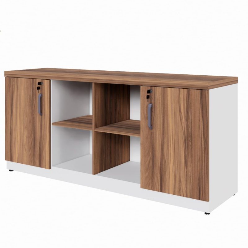 Armário Baixo GOLD Credenza ESPECIAL – 1,60×0,73×0,45m – NOGALSEVILHA / BRANCO – 34502 CT Móveis para Escritório 6