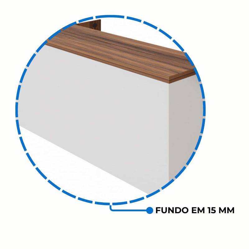 Armário Baixo GOLD Credenza ESPECIAL – 1,60×0,73×0,45m – NOGALSEVILHA / BRANCO – 34502 CT Móveis para Escritório 8
