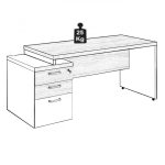 Mesa PEDESTAL RETA (03 Gav.) – 1,92X0,70m – WORKSTART – NOGAL SEVILHA/BRANCO- 34405 CT Móveis para Escritório 25