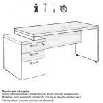 Mesa PEDESTAL RETA (03 Gav.) – 1,92X0,70m – WORKSTART – NOGAL SEVILHA/BRANCO- 34405 CT Móveis para Escritório 24