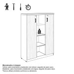 Armário Alto Credenza com Nicho – 1,61×1,20×0,45m – NOGAL SEVILHA/BRANCO- 34415 CT Móveis para Escritório 19
