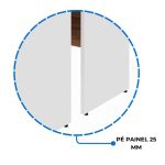Estação de Trabalho Dupla 1,20×1,35m 02 Lugares c/ Gavetas c/ ponto de tomada PÉ PAINEL – Nogal Sevilha/Branco – 34427 CT Móveis para Escritório 16