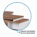 Mesa para Escritório em “L” com Gavetão – 1,92X1,60m -NOGAL SEVILHA/BRANCO – 34431 CT Móveis para Escritório 18