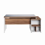 Mesa para Escritório com VIDRO FUMÊ – 1,92×0,70m – NOGAL SEVILHA/BRANCO – 34430 CT Móveis para Escritório 16