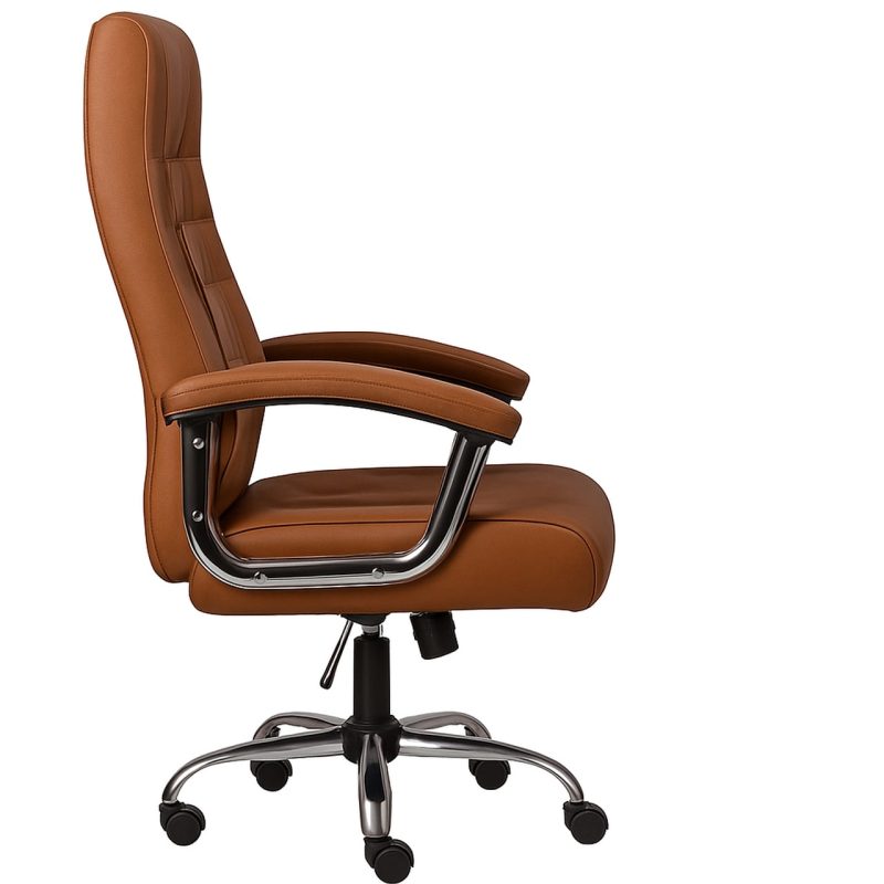Poltrona Presidente LUXO c/ mola Ensacada – COR CARAMELO – 30059 CT Móveis para Escritório 3