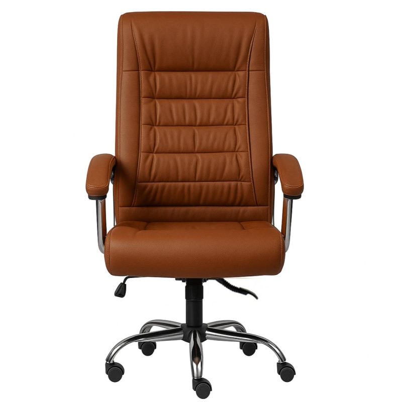 Poltrona Presidente LUXO c/ mola Ensacada – COR CARAMELO – 30059 CT Móveis para Escritório 4