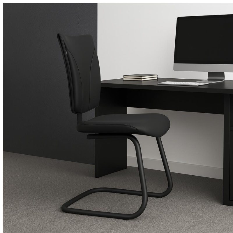 Cadeira de Escritório B-ONE Base em “S” Preta – Corino Preto – 31032 CT Móveis para Escritório 9