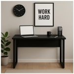 Mesa Escritório PÉ QUADRO – 1,20×0,60m – S/ Gavetas – PRETO / PRETO – 26001 CT Móveis para Escritório 16