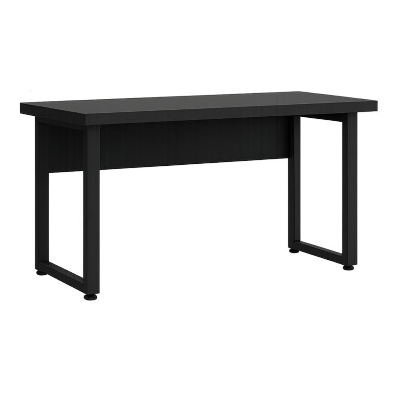 Mesa Escritório PÉ QUADRO – 1,50×0,60m – S/ Gavetas – PRETO / PRETO – 26002 CT Móveis para Escritório 2