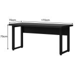 Mesa Escritório PÉ QUADRO – 1,70×0,70m – S/ Gavetas – PRETO / PRETO – 26003 CT Móveis para Escritório 13