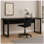 Mesa Escritório PÉ QUADRO – 1,70×0,70m – S/ Gavetas – PRETO / PRETO – 26003 CT Móveis para Escritório 15