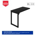 Mesa AUX PÉ QUADRO – 0,90×0,45m – PRETO/PRETO – 26004 CT Móveis para Escritório 9