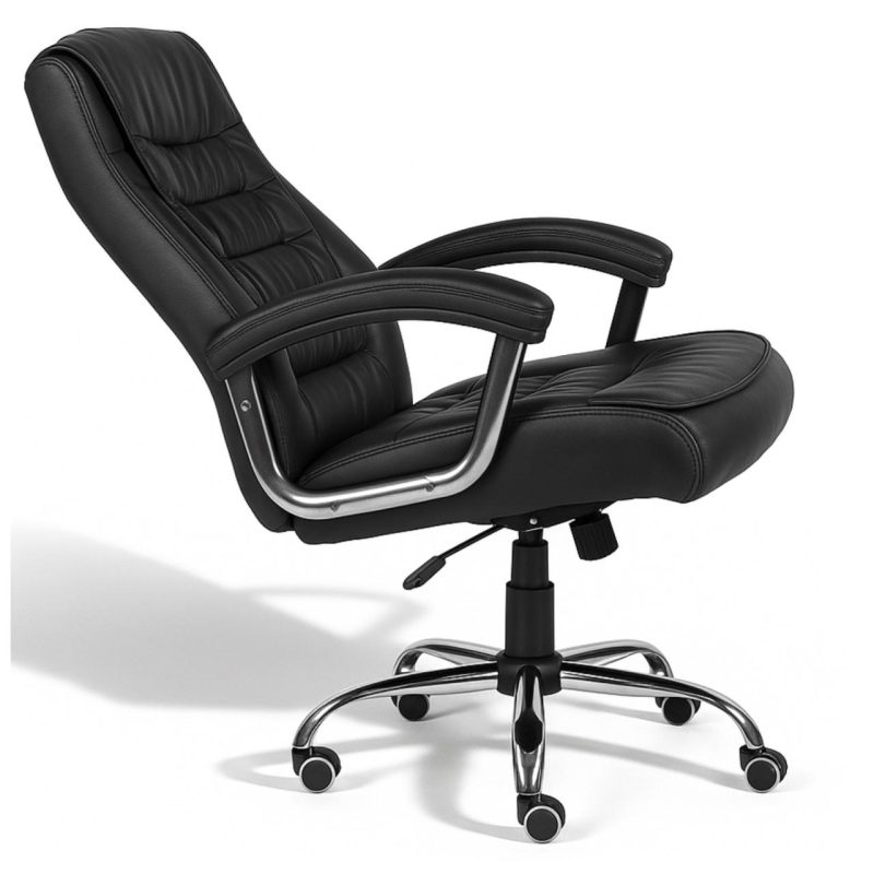 Poltrona LUXO IMPORTADA Concha Dupla Syncron – Couríssimo Preto – 30017 CT Móveis para Escritório 7