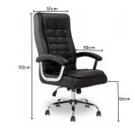 Poltrona LUXO IMPORTADA Concha Dupla Syncron – Couríssimo Preto – 30017 CT Móveis para Escritório 16