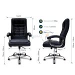 Poltrona LUXO IMPORTADA Concha Dupla Syncron – Couríssimo Preto – 30017 CT Móveis para Escritório 17