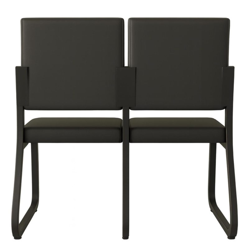 Sofanete para Escritório Estofada com 02 Lugares – TRIX – Pés PRETO – 35120 CT Móveis para Escritório 5
