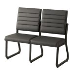 Sofanete para Escritório Estofada com 02 Lugares – TRIX – Pés PRETO – 35120 CT Móveis para Escritório 14