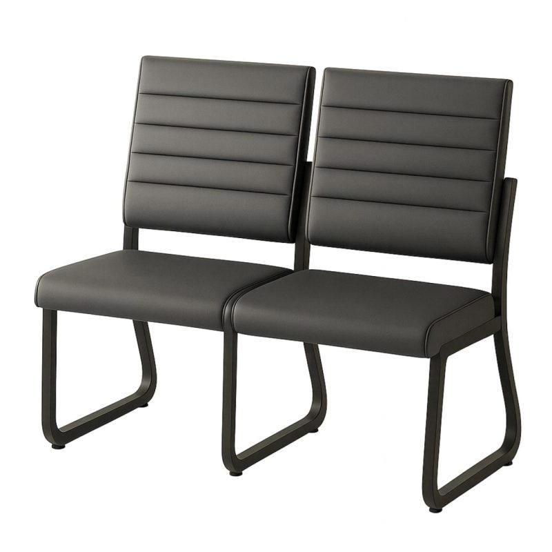 Sofanete para Escritório Estofada com 02 Lugares – TRIX – Pés PRETO – 35120 CT Móveis para Escritório 6