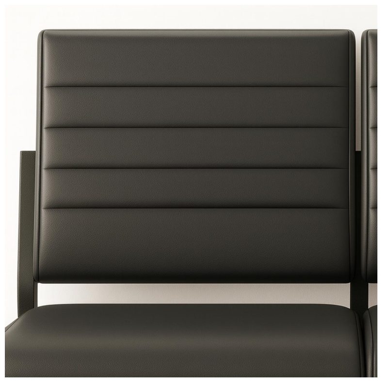 Sofanete para Escritório Estofada com 02 Lugares – TRIX – Pés PRETO – 35120 CT Móveis para Escritório 8