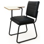 Poltrona Universitária TRIX Estofada com Prancheta Fixa – Corino Preto – 35121 CT Móveis para Escritório 10