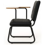 Poltrona Universitária TRIX Estofada com Prancheta Fixa – Corino Preto – 35121 CT Móveis para Escritório 11