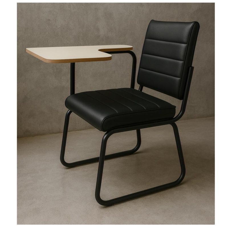 Poltrona Universitária TRIX Estofada com Prancheta Fixa – Corino Preto – 35121 CT Móveis para Escritório 8