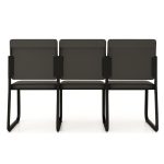 Sofanete para Escritório Estofada com 03 Lugares – TRIX – Pés PRETO – 35123 CT Móveis para Escritório 12