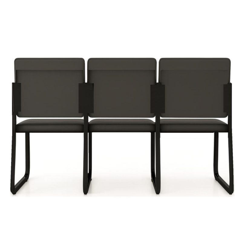 Sofanete para Escritório Estofada com 03 Lugares – TRIX – Pés PRETO – 35123 CT Móveis para Escritório 4