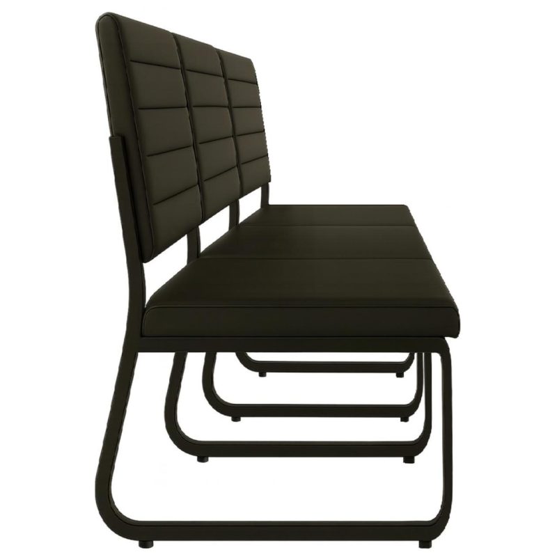 Sofanete para Escritório Estofada com 03 Lugares – TRIX – Pés PRETO – 35123 CT Móveis para Escritório 5