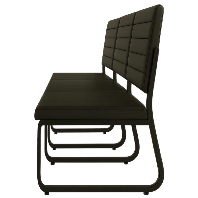 Sofanete para Escritório Estofada com 03 Lugares – TRIX – Pés PRETO – 35123 CT Móveis para Escritório 7