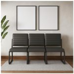 Sofanete para Escritório Estofada com 03 Lugares – TRIX – Pés PRETO – 35123 CT Móveis para Escritório 17