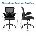 Cadeira de Escritório Tela NYO – Cor Preto – 20097 CT Móveis para Escritório 11